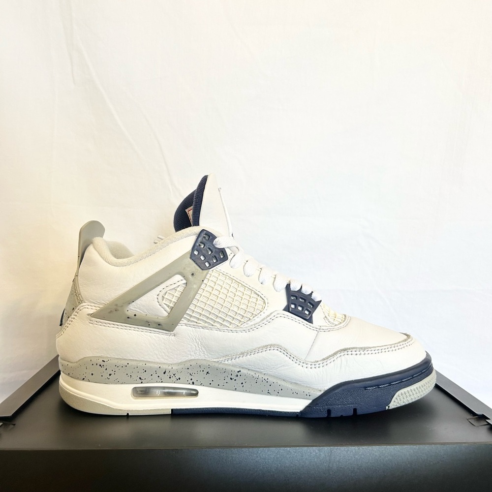 Jordan 4 Retro Midnight Navy Size 8 DH6927-140 2022 PRE-OWNED - Picture 3 of 9